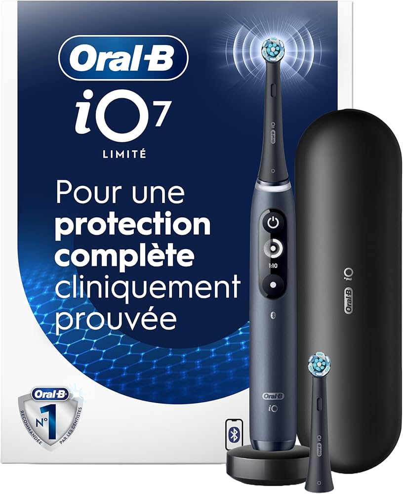 【超美品】Oral-B iO Series 7 本体 (替ブラシ4本付) 黒 Oral-B iO7 Electric Toothbrush, for Clinically Proven Complete